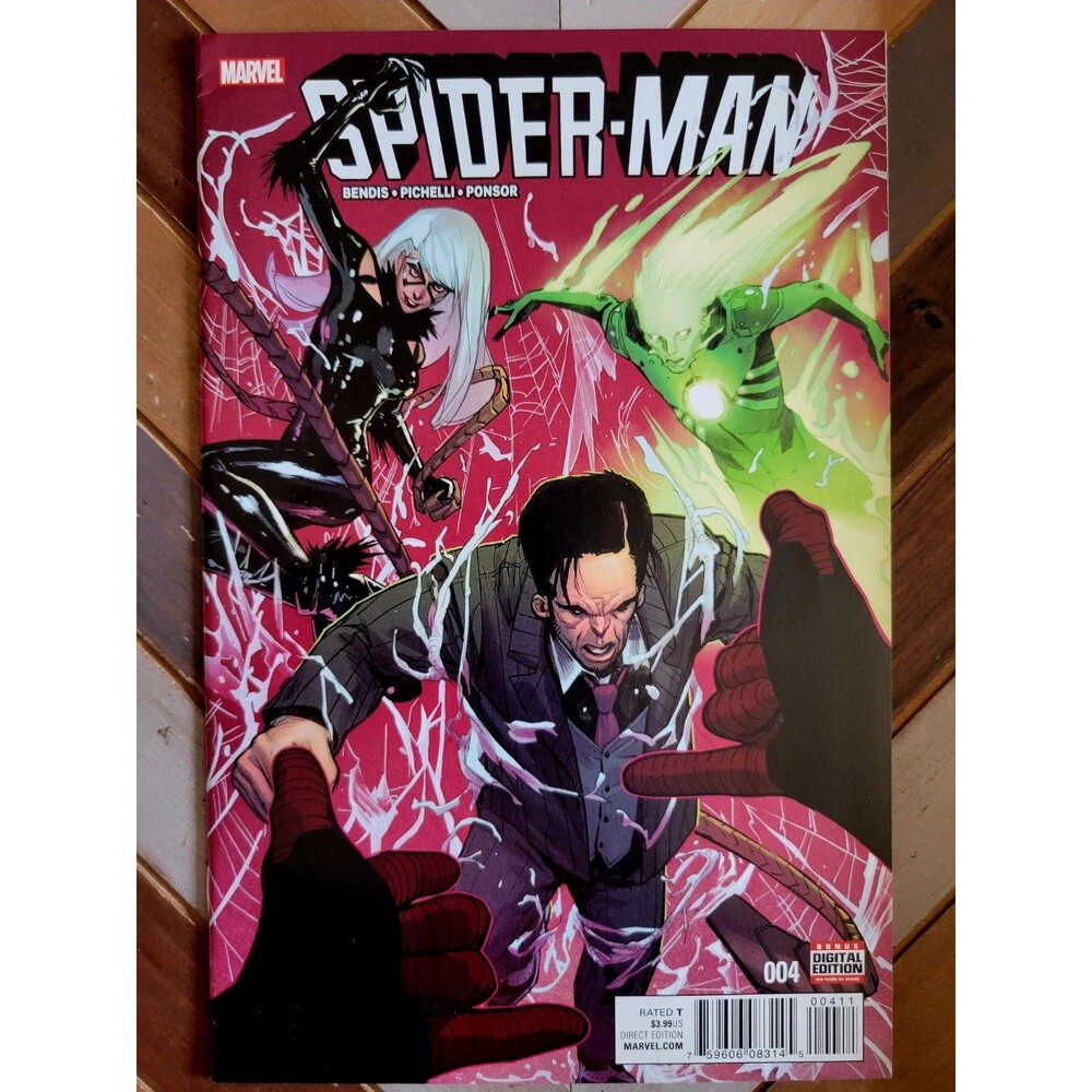 Spider-Man #4 (Marvel 2016) Miles Morales, Black Cat, Queenpin, Hammerhead (7.0)